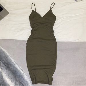 F21 Ribbed Midi Bodycon Dress